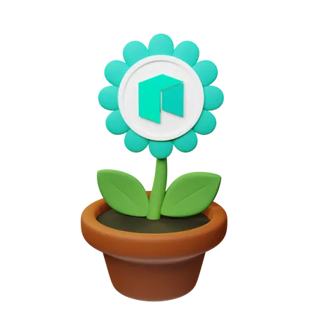 Neo Crypto Plant Pot  3D Icon