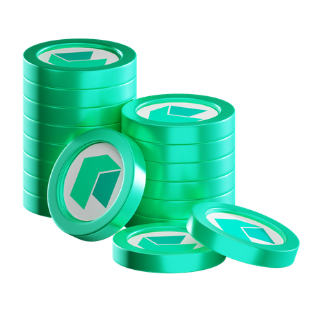 Piles de pièces néo  3D Icon