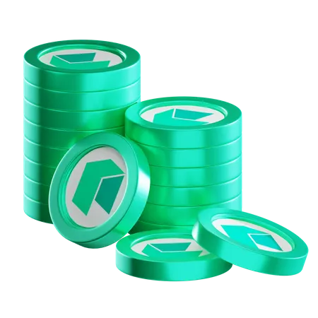 Piles de pièces néo  3D Icon