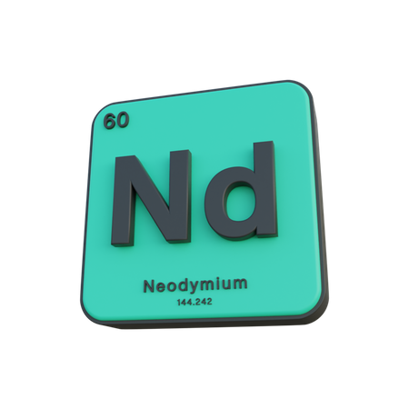 Neodym  3D Illustration