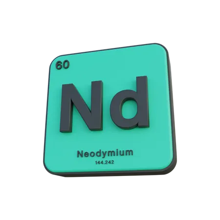 Neodym  3D Illustration