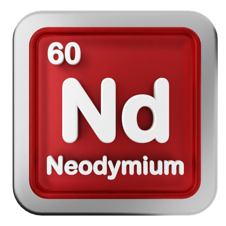 Neodym-Periodensystem  3D Icon