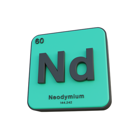 Neodymium  3D Illustration