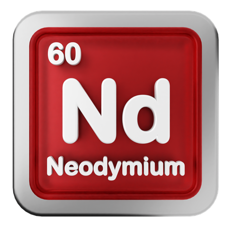 Neodymium Periodic Table  3D Icon