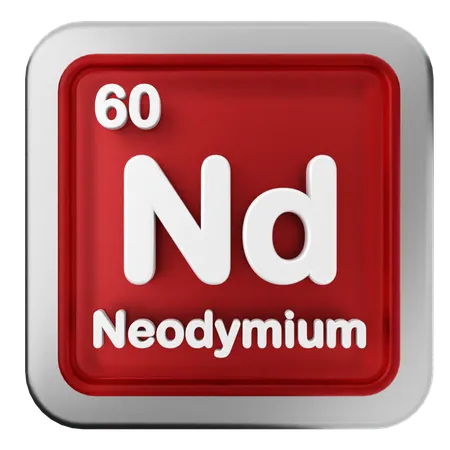 Neodymium Periodic Table  3D Icon