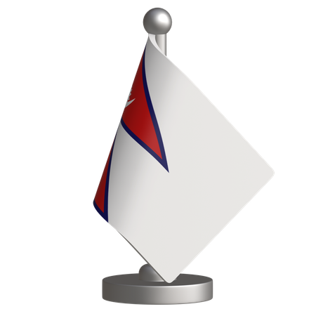 Nepal Desk Flag  3D Icon