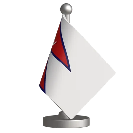 Nepal Desk Flag  3D Icon