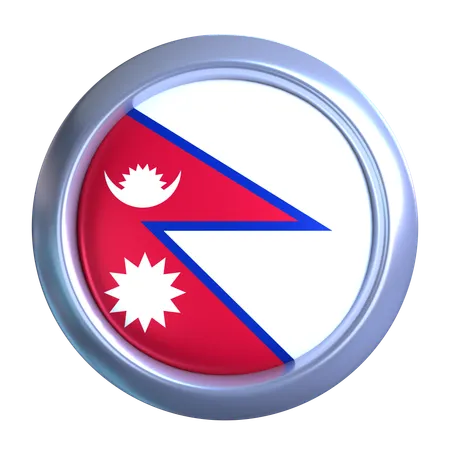 Nepal Flag Emblem  3D Icon