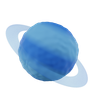 3d neptune planet logo