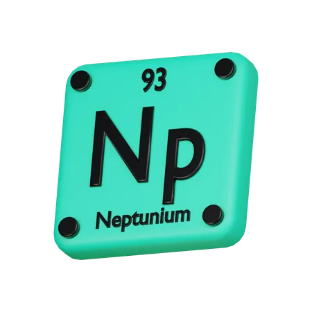 Neptunium Element 3 D Icon 3D Icon
