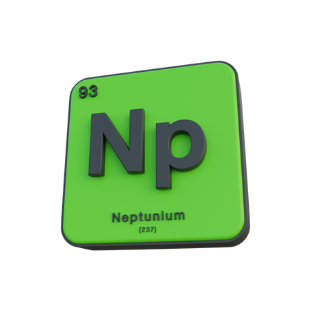 Neptunium  3D Illustration