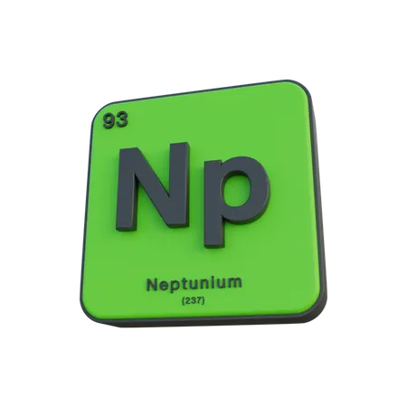 Neptunium  3D Illustration