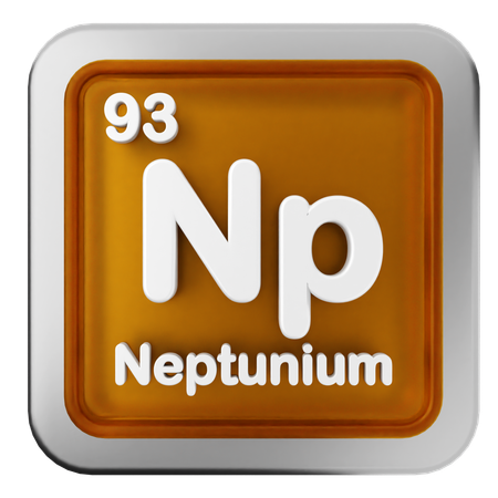 Neptunium Periodic Table  3D Icon