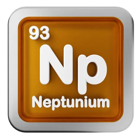 Tableau périodique du neptunium  3D Icon