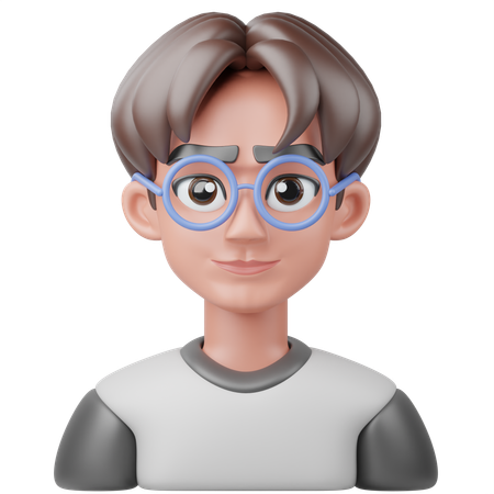 Nerd Boy  3D Icon