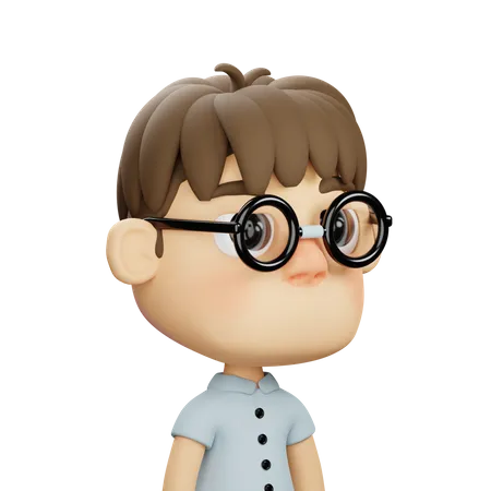 Nerd Boy  3D Icon