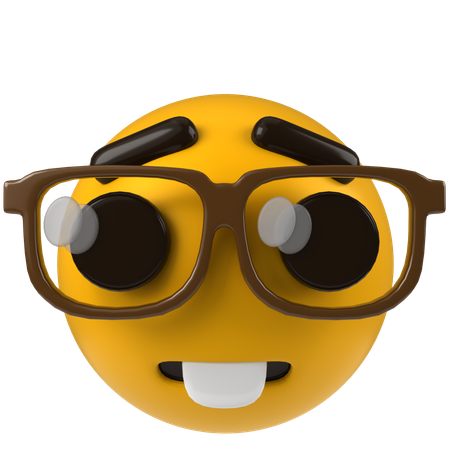 Streber-Emoji  3D Icon