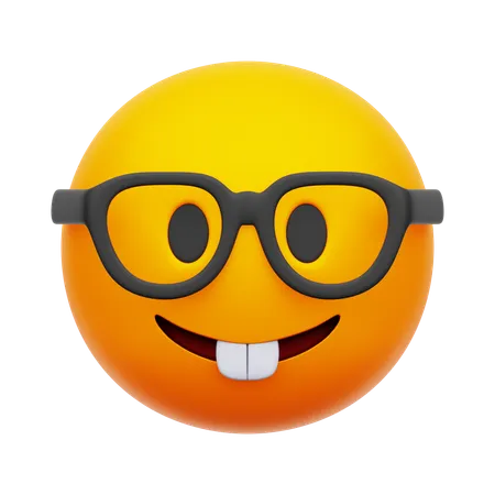 Nerd Emoji  3D Icon