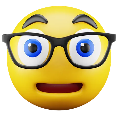Nerd Emoji 3D Icon