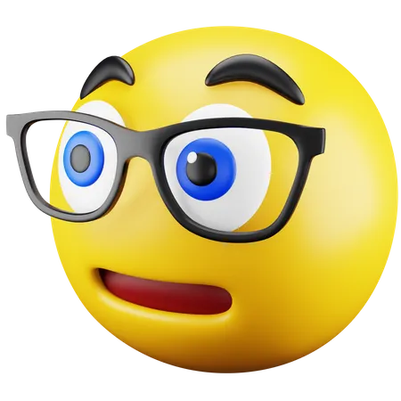 Nerd Emoji  3D Icon