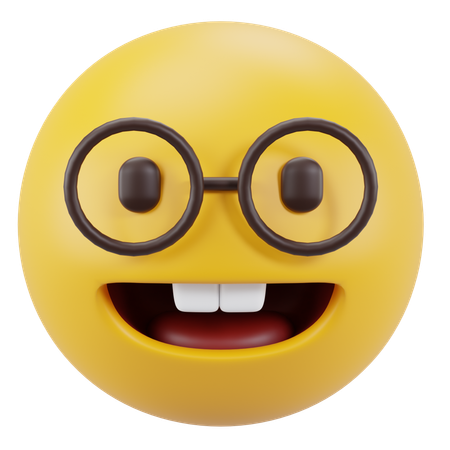 Nerd Face  3D Icon