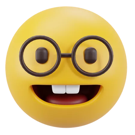 Nerd Face  3D Icon