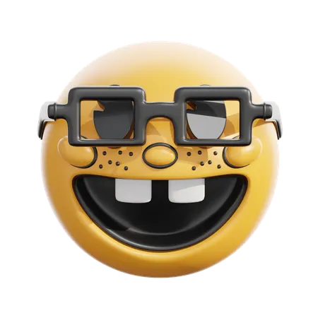 Nerd face  3D Icon