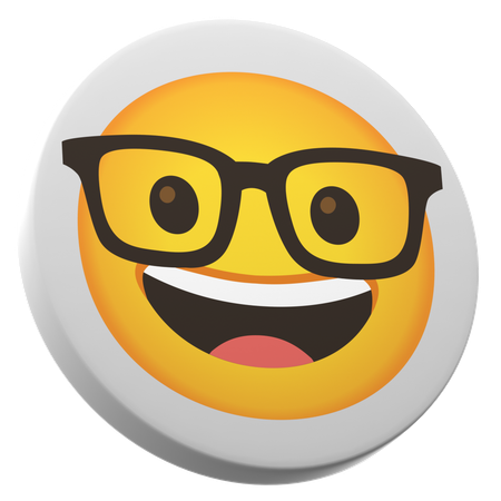 Nerd Face  3D Icon