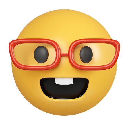 Nerd Face  3D Icon