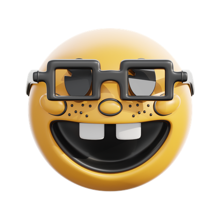 Nerd face  3D Icon