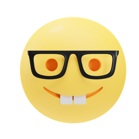 Nerd Face  3D Icon