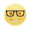 3d nerd face emoji