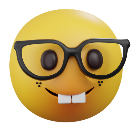 Nerd Face Emoji  3D Icon