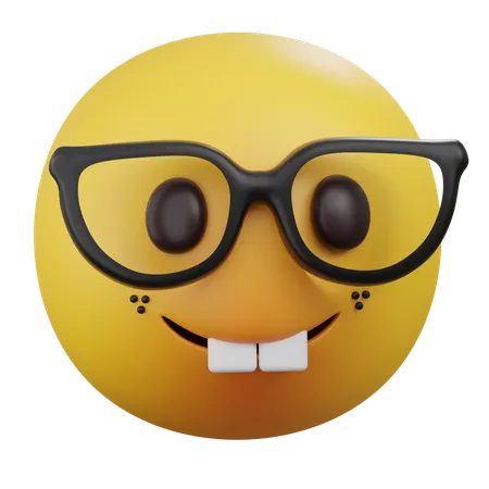 Nerd Face Emoji  3D Icon