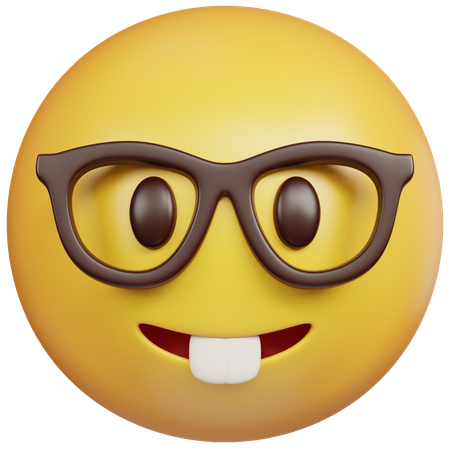 Nerd Face Emoji  3D Icon
