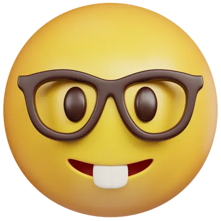 Nerd Face Emoji  3D Icon