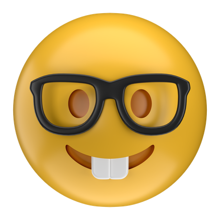 Nerd Face Emoji  3D Icon