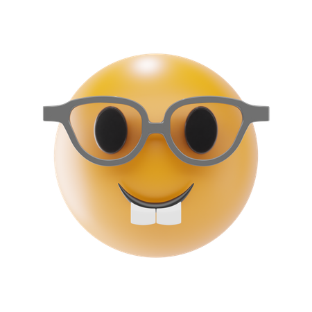 Strebergesicht-Emoji  3D Icon