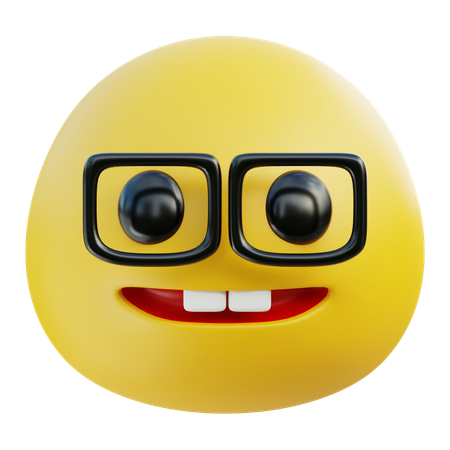 Strebergesicht-Emoji  3D Icon