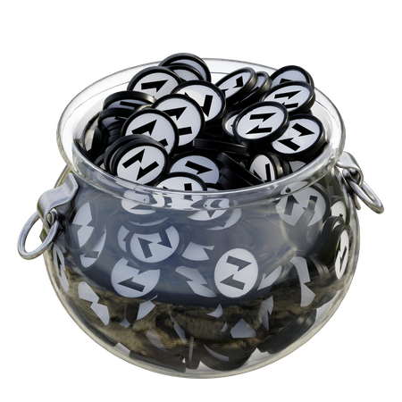 Nervos Network ,CKB Clear Glass Pot  3D Icon