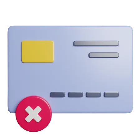 Nessuna carta di credito  3D Icon