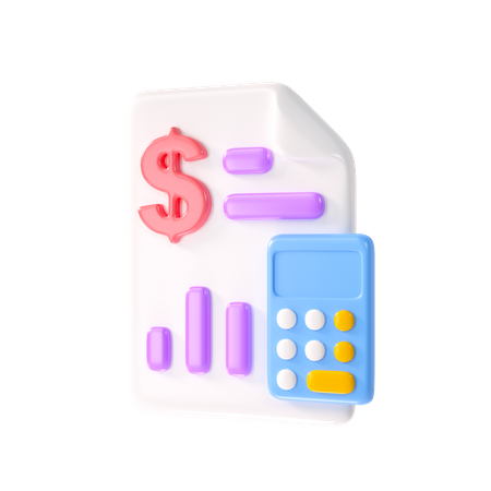 Net Income Calculation  3D Icon