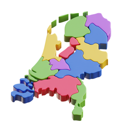 Netherland map  3D Icon