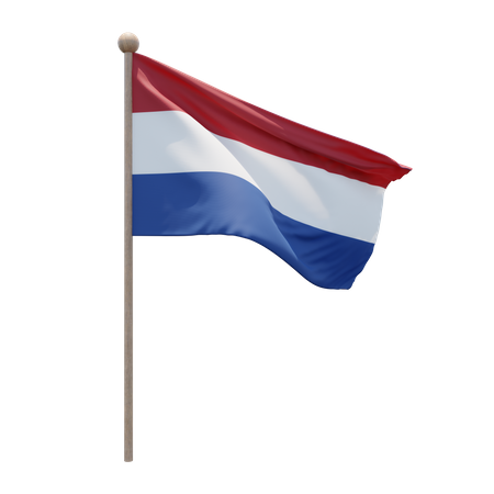 Netherlands Flagpole  3D Icon