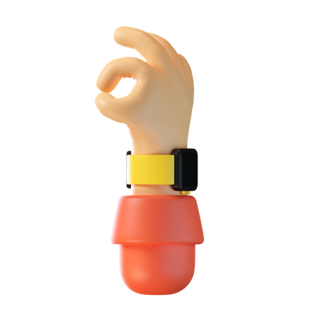 Nette Handbewegung  3D Icon