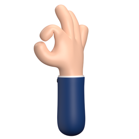 Nette Handbewegung  3D Illustration