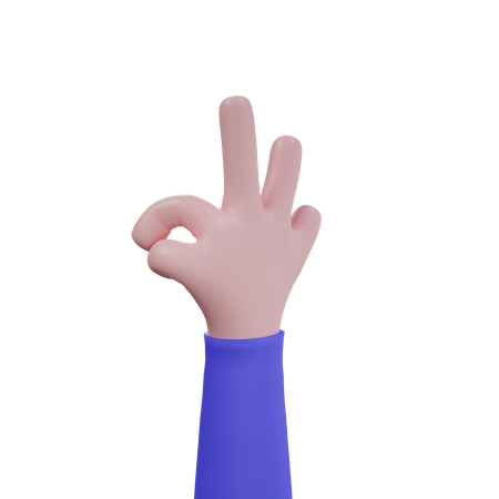 Nette Handbewegung  3D Icon