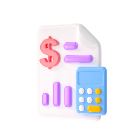 Berechnung des Nettoeinkommens  3D Icon