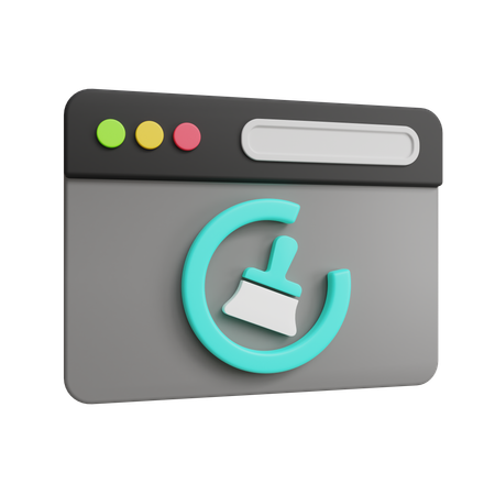 Nettoyeur de navigateur  3D Icon