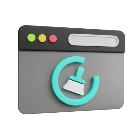 Nettoyeur de navigateur  3D Icon